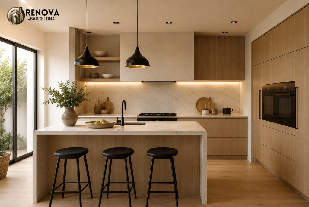 cocina abierta salón Barcelona